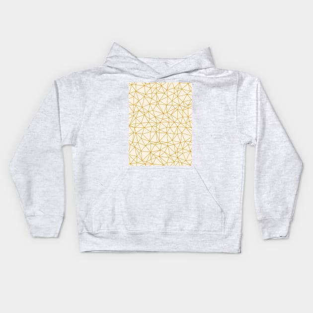 Minimal Geometric Gold Lines Pattern Kids Hoodie by love-fi